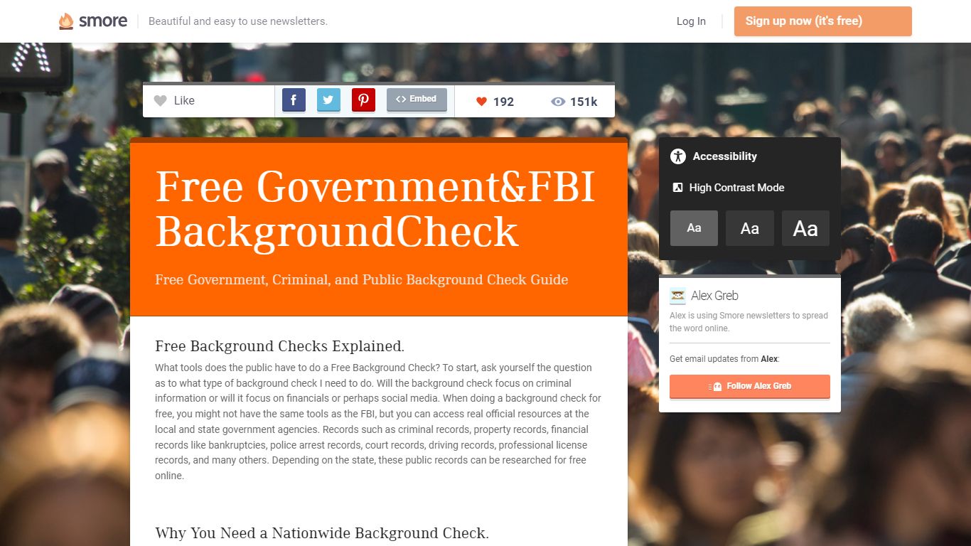 Free Government&FBI BackgroundCheck - Smore